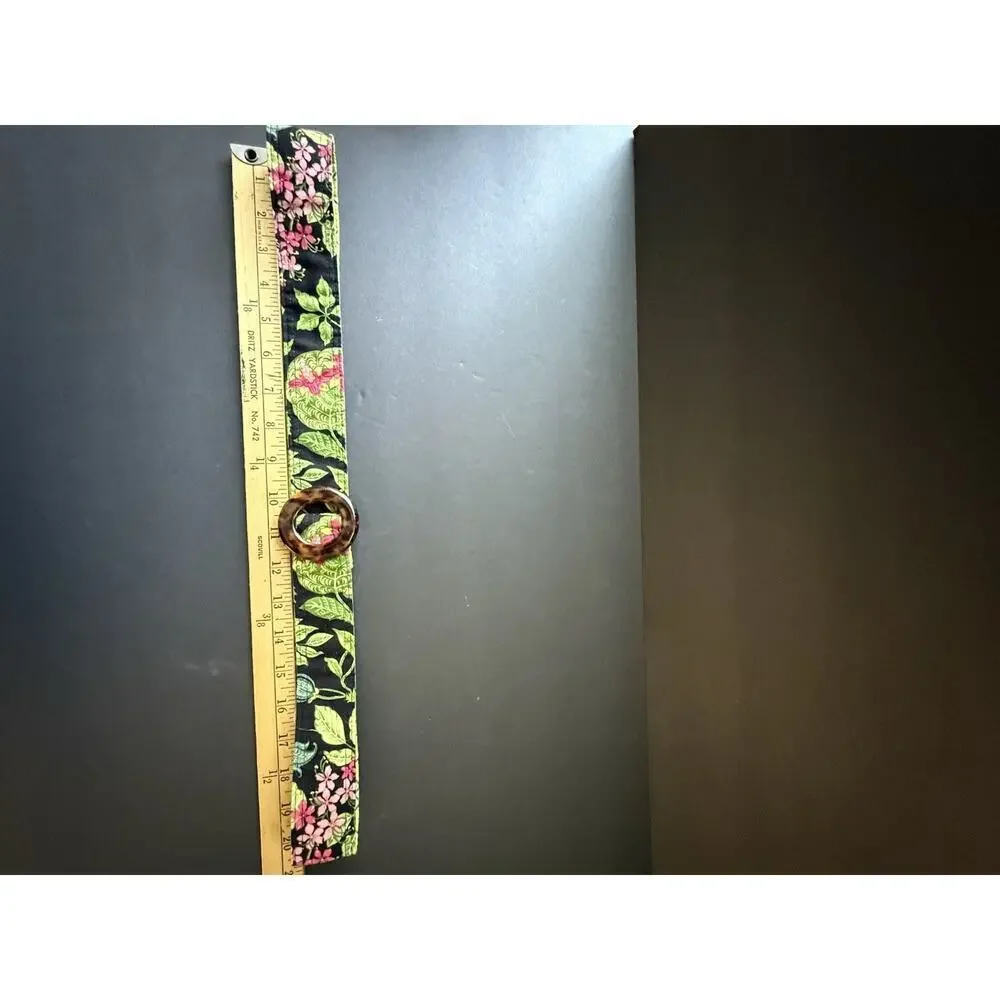 Vera Bradley Belt Botanica Faux Tortoise Floral Reversible Up To 44